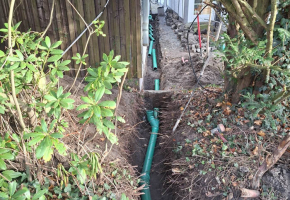 Arbeiten für die Grundstücksentwässerung