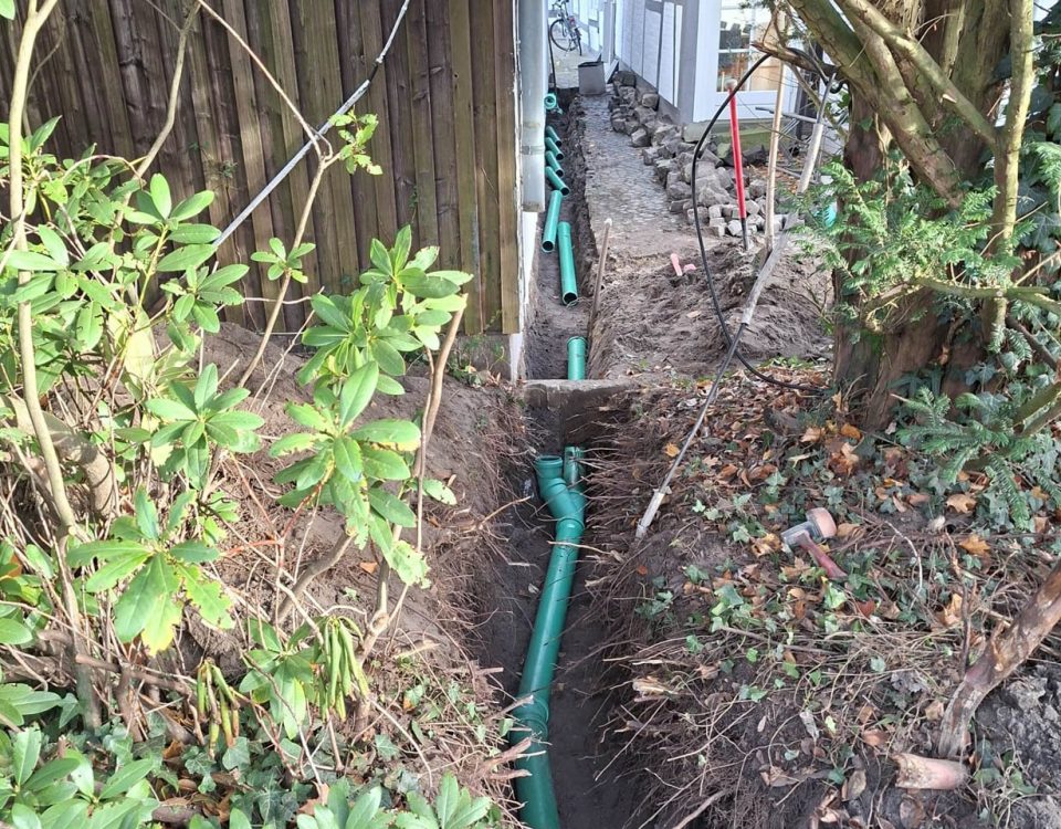 Arbeiten für die Grundstücksentwässerung