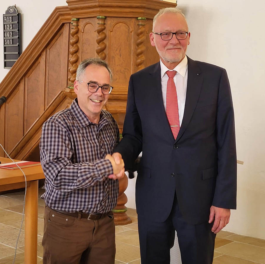 Alt-Präses Heiko Buitkamp Neu-Präses Schulte-Degenhardt